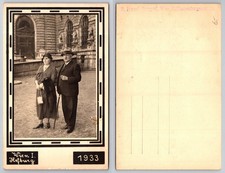 1933 Vienna Hofburg Palace RPPC Postcard F. Hosek Photographer Austria Couple