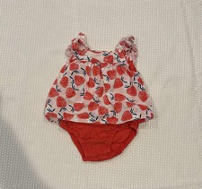 Carters Strawberry Romper NB