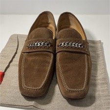 Valentino Garavani Brown Suede Chain Loafers Men’s AU 43.5 Slip-On