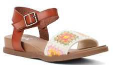 Mia Kids Girl's Fawne Crochet Quarter Strap Sandal - Multicolor