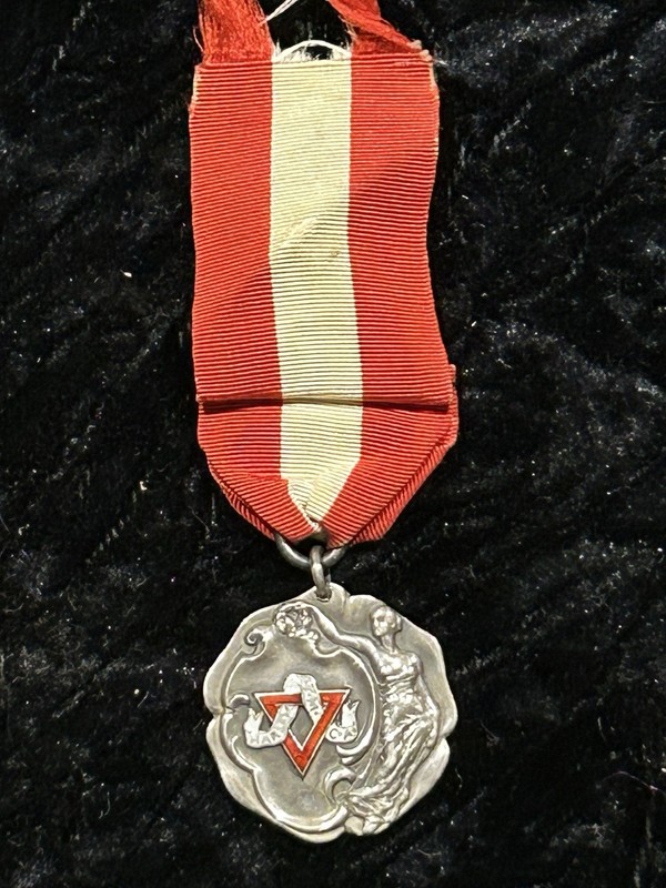 Original Antique Harlem YMCA 1908 Inter-association Meet Silver Medal 1 Mile Run