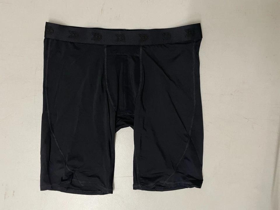 2 PK Athletic Works/Todo en Movimiento Boxer Breifs Para Hombres M 9" Ins Negro Poli/Spdx Foto 2 de 4