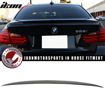 Fits 12-18 BMW F30 3-Series Performance Style Rear Trunk Spoiler Unpainted Black