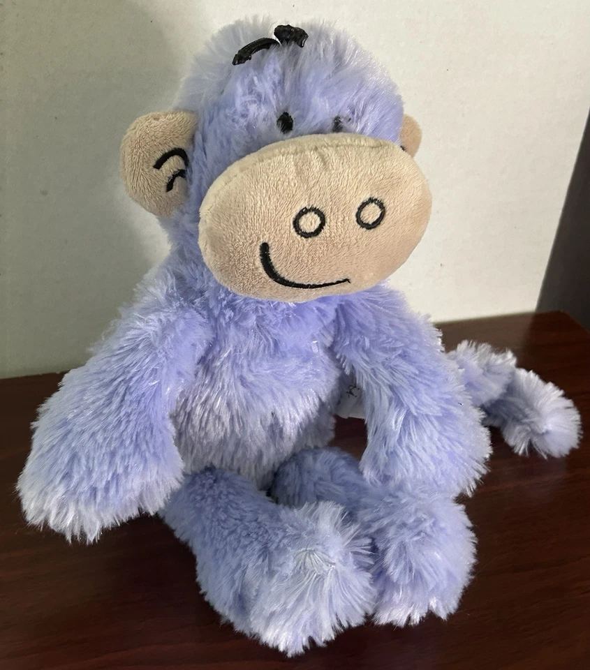 Aden + Anais Lavender Monkey Lovey Long Tail Embroidered Stuffed Animal Plush - image 3 of 4