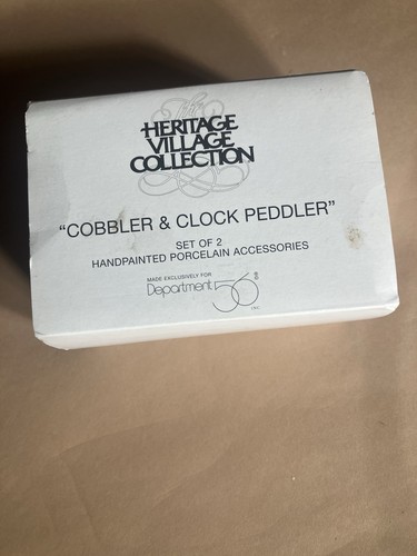 Dept 56 - Cobbler & Clock Peddler - Dickens Village - 58394 - Set of 2 - Picture 14 of 15