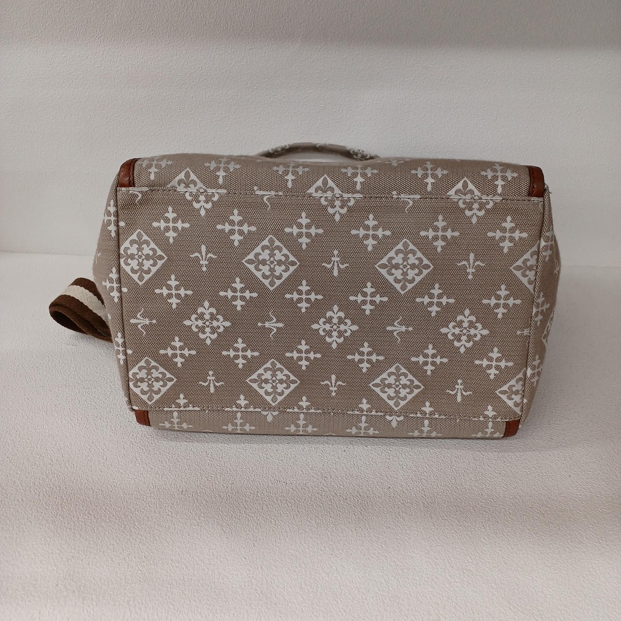 2WAY Bag Model Beige Allover Pattern Condition B … - image 4