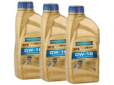 RAVENOL EFE Extra Fuel Economy SAE 0W-16 Motoröl 3 Liter (3x1L) Vollsynth Clean