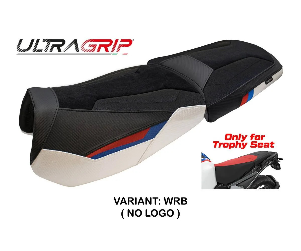 Seat cover Bear UGrip White-Red-Blue Tpz comp BMW R 1300 GS ADV TROPHY 2024 2026