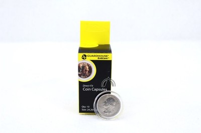 10 Direct Fit Coin Capsules for US Quarters | 24.26mm Inside Diameter- FREE SHIP
