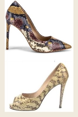 (Lotx2)SAKS FIFTH AVENUE Faux Snakeskin Stiletto Pumps +Steve Madden-Sz.6.0-READ