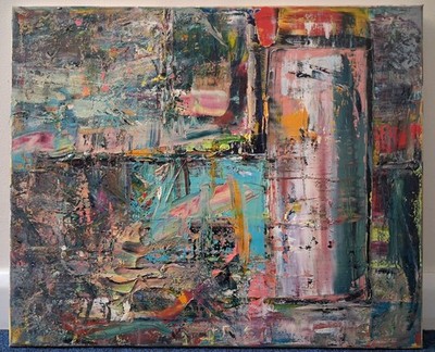 Schönes Ölgemälde auf Leinwand Graeme Orford-Dexter Abstrakter Expressionismus