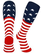 Kids Soccer Socks Toddler Baseball Socks 3D Heel Youth 6-9 Years American Flag