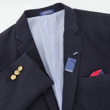 NEW IZOD Kids Navy Blazer Gold Buttons Striped Lining Boys Formal Boys Size 20