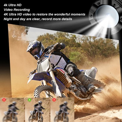 Bike Helmet Camera WiFi 4K Anti Shaking 120° Wide Angle Shooting Action Camer CB