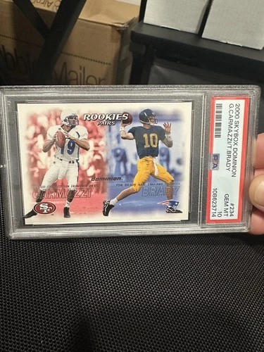 Tom Brady ROOKIE GEM MINT 10 GRADE! 2000 Skybox Dominion #234 GOAT!