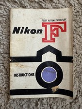 Nikon F SLR Film Camera Instruction Manual original OEM ENGLISH 1959 1st print