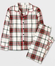 Cat  Jack Kids Plaid Winter Pajama 2 Piece Set Sleepwear Boy/Girl