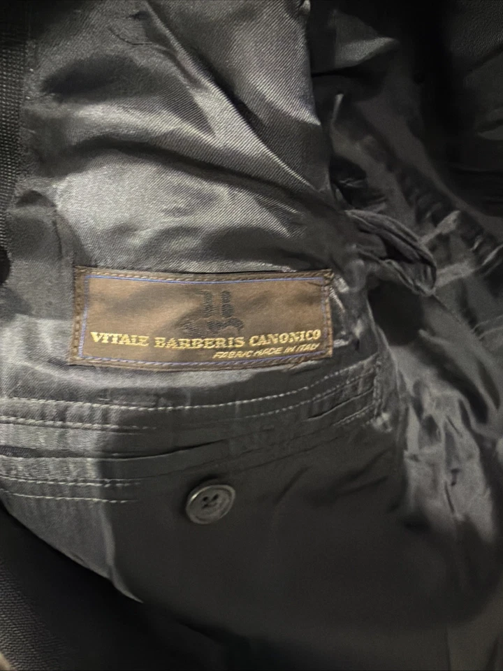 Traje Brooks Brothers Para Hombre Lana 2 Botones 42r Corte Fitzgerald 36 X 30 Pantalones Gris Foto 3 de 4