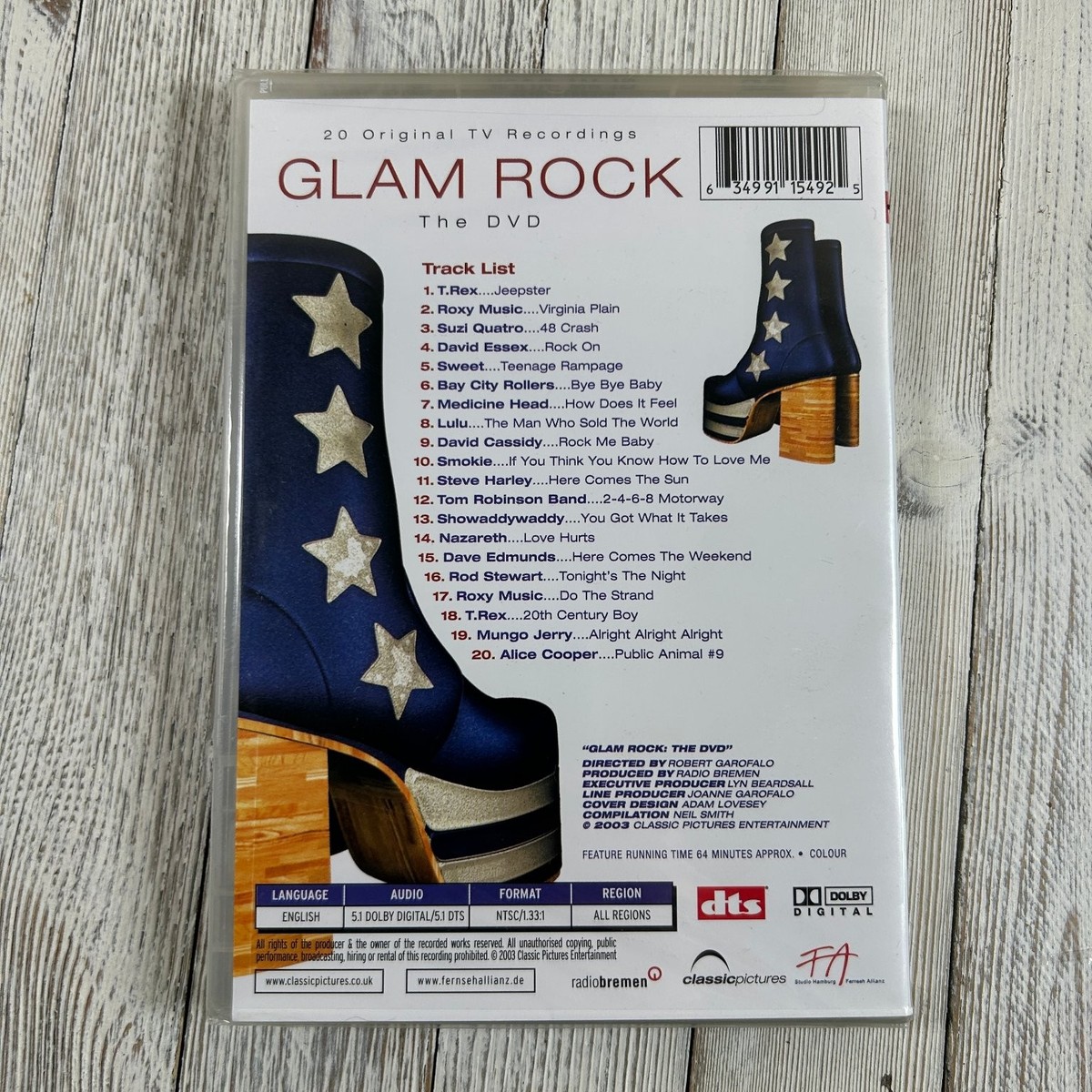 Glam Rock The DVD 2003 20 Original TV Recordings T.Rex Roxy Music