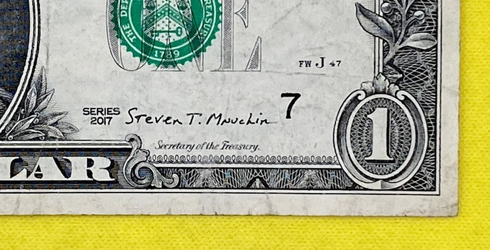 February ￼1  1944 Birthday Note 02011944 Fancy Serial Number One Dollar Bill FW - Image 4 of 4