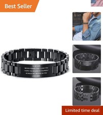 Elegant Stainless Steel Inspirational Bracelet for My Son - Various Colors
