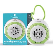 MyBaby Baby Sound Machine - White Noise 3 Piece Set, White/Green