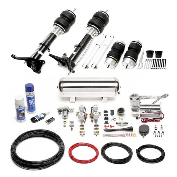 TA Technix Airride Luftfahrwerk Satz Inkl. Kompressor-Kit Chrom - Volvo 240 P244-image