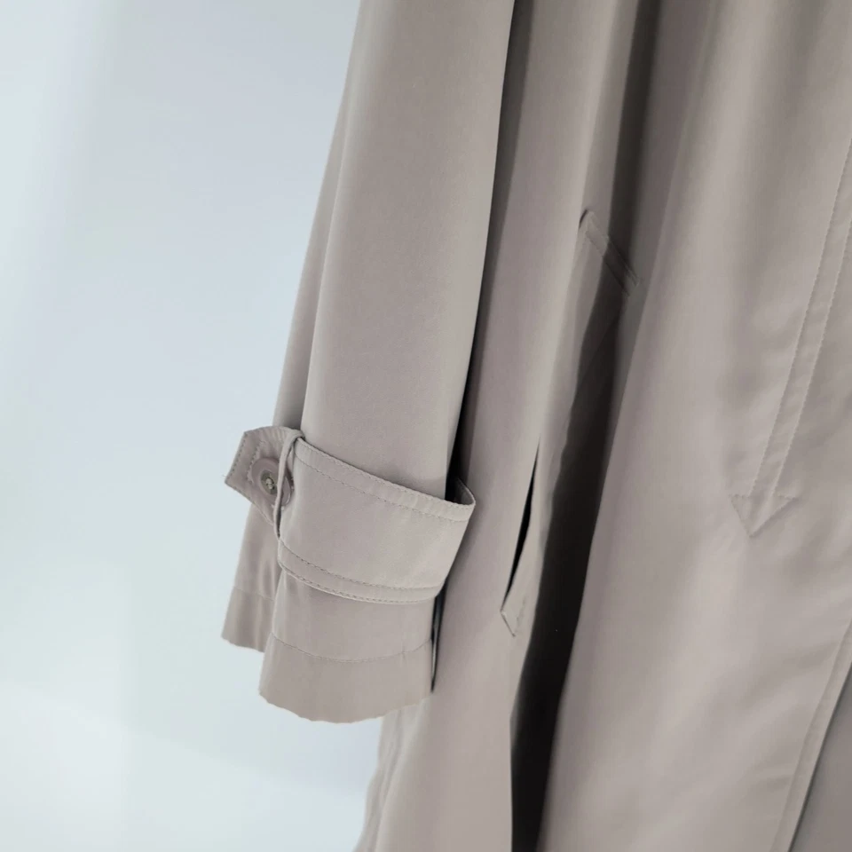 Gabardina vintage Misty Harbor original manga larga hasta la rodilla beige talla 12 Foto 4 de 4