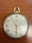 Vintage Elgin Gold Plated Pocket Watch Grade 546 Model 5 Size Runs Openface 15j