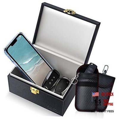  Faraday Box with Faraday Bags for Car Keys, Car Key Signal Blocking Medium