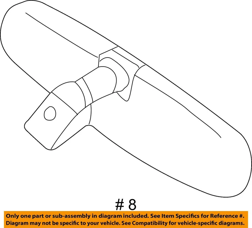 Rear View Mirror Fits 00-13 VITARA 30308755 - Image 4 of 4
