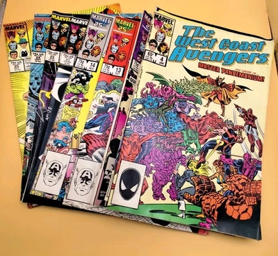 Lot 11 Marvel Comics West Coast Avengers 4, 8, 9, 10, 12-14, 21, 23-25 - Photo 1/4