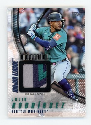 JULIO RODRIGUEZ 2025 TOPPS MAJOR LEAGUE MATERIAL 3COL JERSEY PATCH 9/10 MARINERS