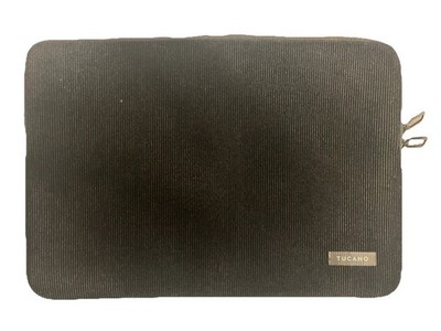 Tucano 14x10 In Black Laptop Sleeve Padded Sleek Zipper Travel Work Computer Bag