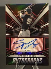 2023 Panini Chronicles - Obsidian Autographs Spencer Jones #OA-SJ Electric Etch