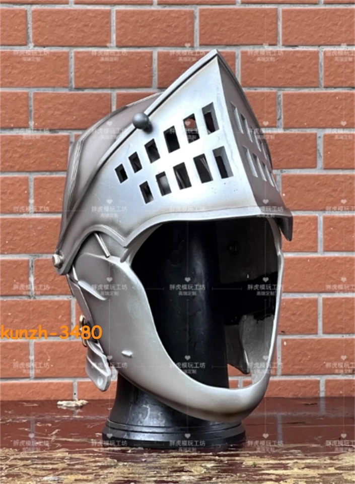 1/1 Dark Souls Knight Oscar Cosplay Helmet Medieval Halloween Party Mask Props  - Image 2 of 4