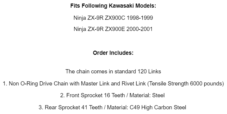 Caltric Red O-Ring Drive Chain & Sprockets Kit Botswana