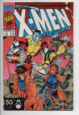 X-Men 1 Marvel Comic Vintage 1991 A Legend Reborn Mutant Milestone Team Cover