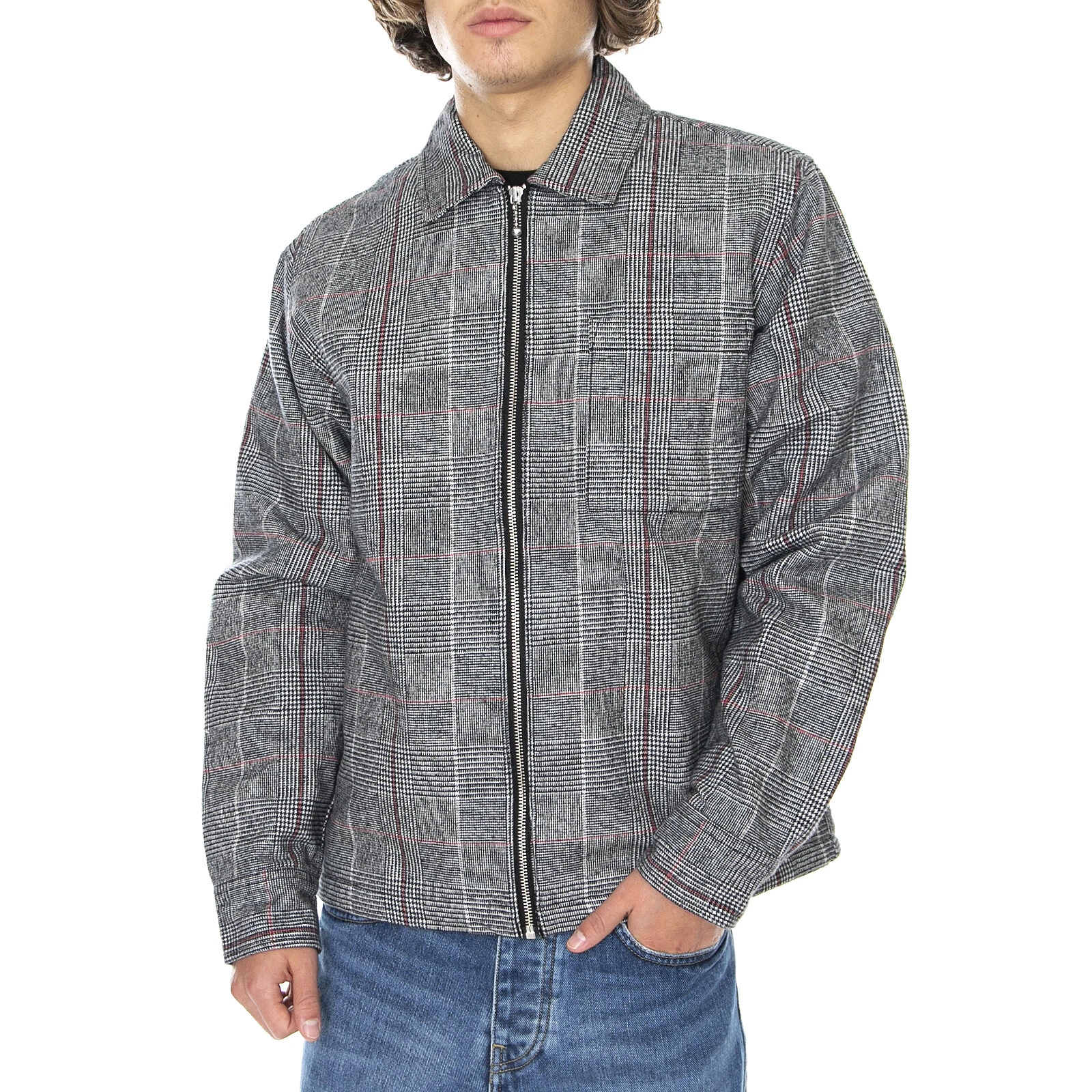 Obey Men's Shirt Jacket Menace Black/White/Red Size M NWT Shepard Fairey - product detail image 7