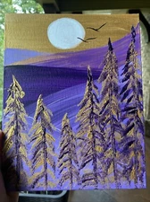 landscape, mountings, original painting 8/10