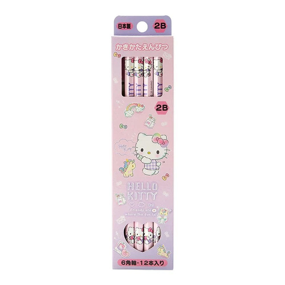 Hello Kitty 2B Pencil Set, Pencils for School Supplies, Drawing Writing (12pcs)