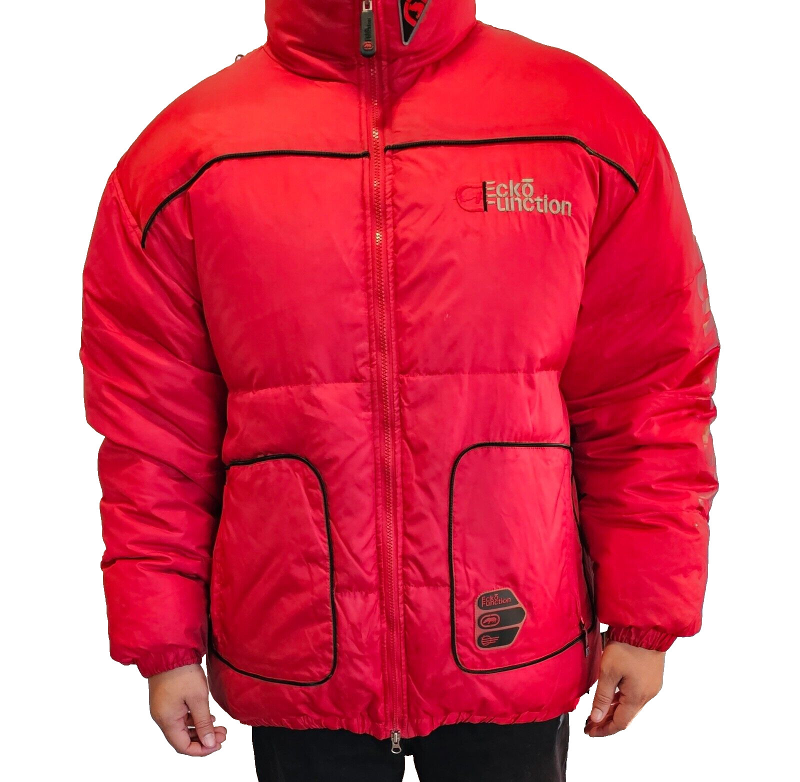 Vintage XL Ecko Unltd. Function Bubble Jacket Red… - image 1