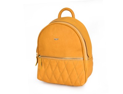 Ardentia Quilted Leather Backpack - Mustard | eBay display picture 1