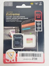 NEW | 512GB SanDisk Extreme PRO MicroSD 200MB/s 190MB/s 4K Memory Card & Adapter