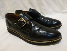 MARC JACOBS Black Leather Monk Strap Oxford Loafers Dress Mens Shoes 8M $775
