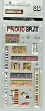 Paper House Homefront Girl MILITARY themed Puffy sticker set~~Nice! Quick Ship