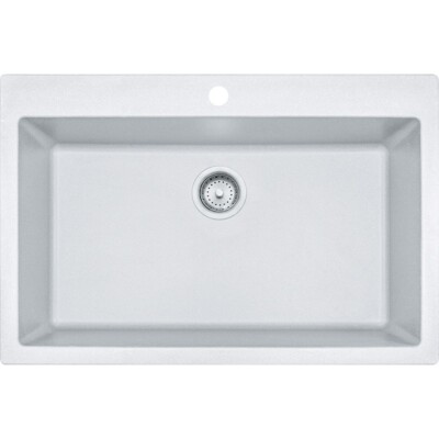 Franke DIG61091-PWT Primo 33 Inch Top-Mount Single Bowl Granite Kitchen Sink