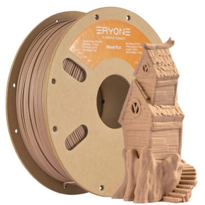 ERYONE Holz PLA 3D Drucker Filament 1kg/2,2lbs 1,75mm FDM 3D Drucker und Stifte