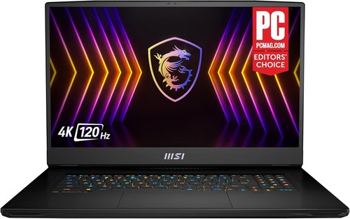 MSI Titan GT77 17.3" UHD Intel i9-12900HX RTX 3080 Ti 64GB DDR5 RAM 2TB SSD W11P