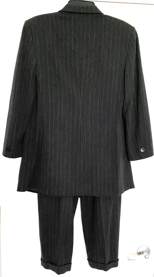 Traje Pantalón GIORGIO ARMANI Borgonuovo 21 Milano Rayas 44 10 Años 90 Icónico Pasarela Foto 4 de 4
